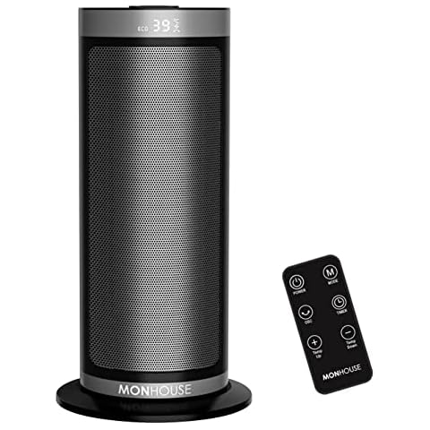 MONHOUSE Portable Electric Heater with Remote Control Cover