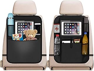 Acelife Car Back Seat Organiser 2pcs, 2 Type Waterproof Kick Mats Car Organiser Seat Back Protectors with Multi Pockets Including 10" iPad Tablet Holder