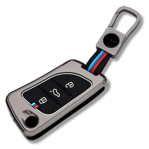 Image of BKN Premium Metal Silicon Key Cover Compatible Compatible with KD Xhorse LX B30 Universal Remote 3 Button Flip Key | Visible in Low-Light Conditions