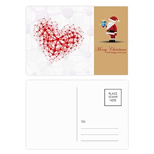 Cartes postales Père Noël structure atomique rouge pour en finir avec les vœux banals