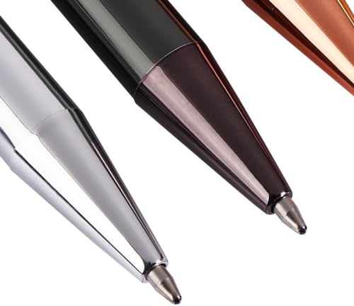Image of worison Elegant Slim Metallic Retractable Ballpoint Pens Smooth, Sturdy Ideal for Gifting (Silver, Pack of 1)
