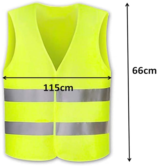 Anlising 4PCS High Visibility Safety Vests,Hi Vis Safety Vests with 2 Reflective Stripes,Night Workwear Reflective Vest,Reflective Jackets Waistcoat,for Running,Biking,Surveyor and Traffic Work - Image 2
