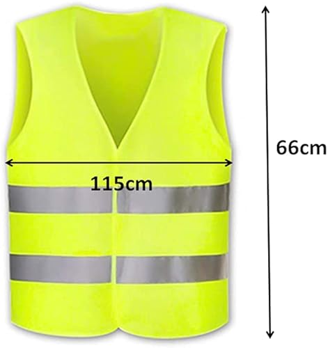 Miniatura 2 de Anlising 4 chalecos de seguridad de alta visibilidad, chalecos de seguridad Hi Vis con 2 rayas reflectantes, chaleco reflectante para trabajo