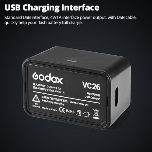 Image of GODOX V1 Battery VB26 VB26A VB26B,7.2V /2980mAh Li-ion Battery