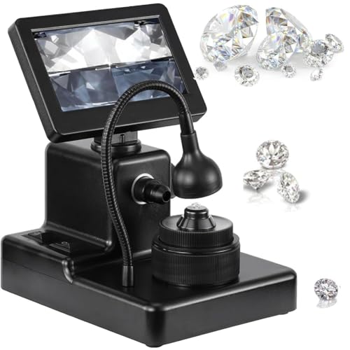 Visionneuse d'inscriptions de diamants à éclairage LED et mise au point réglable 10-40 mm