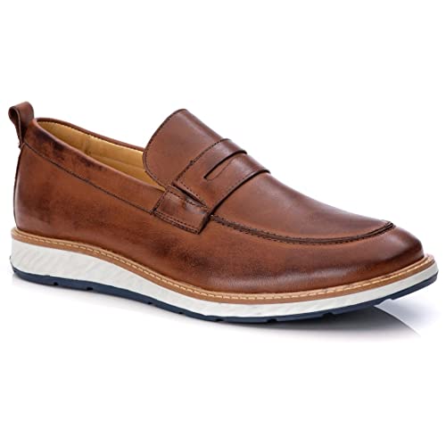 Sapato Casual Masculino Iate Slip On Loafer Elite Couro Premium cor:Marrom;Tamanho:40