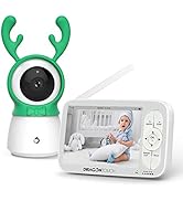 Dragon Touch Baby Monitor, 5 Inch 720P HD Video Baby Monitor with Remote Pan-Tilt-Zoom, Infrared ...