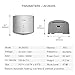 AIKE Air Wiper Compact Hand Dryer 110V 1400W Silver (with 2 Pin Plug) Model AK2630