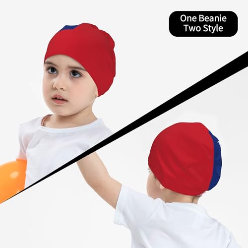 Samoan Flag Children Hip Hop Knitted Hat Kids Elastic Leisure Knit Cap Warm Sleep Beanies Black4