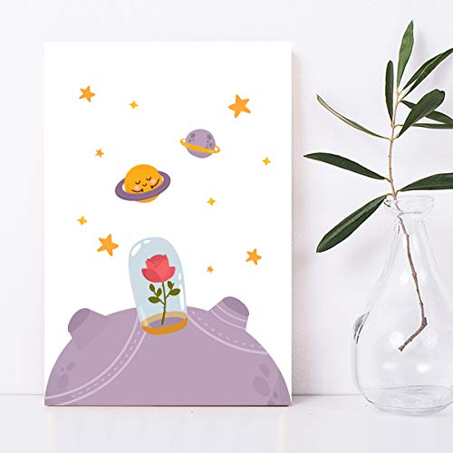 Placa Decorativa Quarto Infantil Pequeno Principe Kit 4un