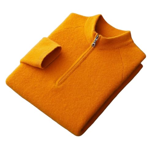 Pull col semi-haut zippé homme en maille épaisse et chaude pour l'hiver