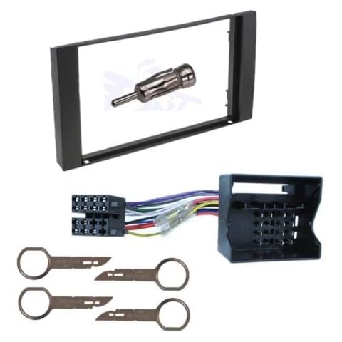LEISURE DIRECT CD RADIO HEADUNIT STEREO DOUBLE DIN FASCIA FACIA PANEL SURROUND PLATE FITTING KIT FITS FORD FIESTA FOCUS C-MAX S-MAX TRANSIT Cover