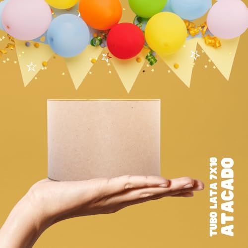 15 Tubo lata de papelão 7x10 aniversario decoração Cor: Dourado