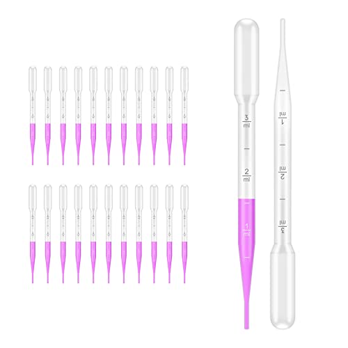 Labvida 1000pcs of Disposable Pipettes Vol.7ml, Plastic Transfer Pipettes, 3ml Graduated, Essential Oils Pipettes, Calibrated Dropper Suitable for Science Laboratory, DIY Art, LVG001
