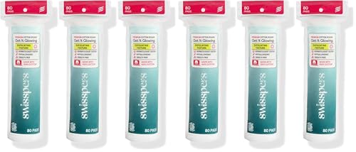 Image of Swisspers Premium Exfoliating Cotton Rounds - - 100% Pure Cotton,Dual-Sided Surface Pads for Gentle Exfoliation,Optimal Cleansing and Makeup Removal,80 Count (Pack of 6)