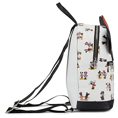 Disney Minnie Mouse Allover Backpack - Girls, Boys, Teens, Adults - Officially Licensed Minnie Mouse 10 Inch Allover Faux Leather Mini Backpack #TOP2