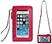 Produktbild Geldbörse Damen Handy Umhängetasche Touchscreen Handytasche Leder zum Umhängen Crossbody Frauen kleine Schultertasche Brieftasche für iPhone 12 Mini 11 Xs Max XR 8 Plus Galaxy Note10 (Rosa)