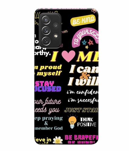 Image of Printed Hard Back Case Cover & Compatible for Samsung Galaxy A72 5G | Motivation Energy Quotes (Multicolor) - D1201