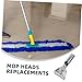 Cabilock 2pcs Stainless Steel Mop Handle Clamps Reusable Mop Dust Pusher Head Attachments