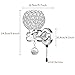 WeFoonLo Modern Crystal Wall Light Pendent Lamp Chrome Finish Bedroom Sconce Lighting Fixture with Pull Cord Switch, E14 Socket (Spherical)
