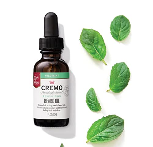 Cremo Beard Oil, Revitalizing Wild Mint, 1 Fl Oz - Restore Natural Moisture And Soften Your Beard To Help Relieve Beard Itch #TOP6