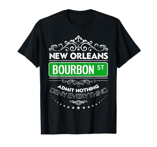 Classy New Orleans Bourbon Street Cool Fun NOLA Martedì Gras Maglietta