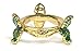 National Artcraft Display Stand for Displaying, Egg Art, Minerals and Crystals Has a Bright Gold Finish with Green Accents (Pkg/3)