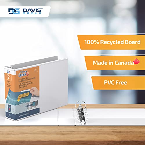 Quickfit Heavy-Duty Landscape 3-Ring Binder, Round Ring, 8 1/2 Inches By 11 Inches, 2 Inch, White #TOP6