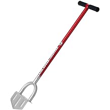 Edger-Chopper &ndash; Black Grip | Manual Lawn Edger Tool for Garden Beds, Sidewalks, Patios &amp; Landscaping | T-Handle, Half Moon Blade | 91716-A