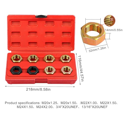 Kit de restauration de filetage métrique de précision, taraudage hexagonal pour écrou - 6