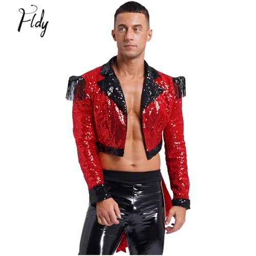 Mens Sequin Tuxedo Jacket Sparkly Tailcoat Dress Coat Swallowtail Dinner Party Blazer Suit Jacket2