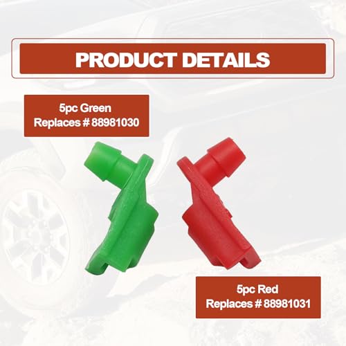 SYudwen Tailgate Handle Rod Clip Tail Gate Assembly Door Lock Retainer Clips Compatible with 1999-2007 Chevy Silverado GMC Sierra, 5 Pair Left and Right Tailgate Handle Rod Clips 88981030 88981031