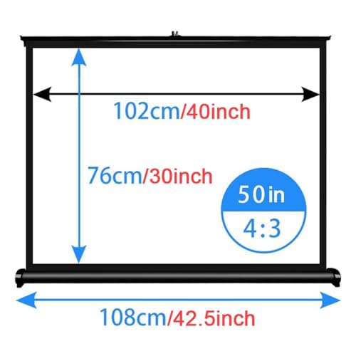 Pantalla de proyección manual de 50 pulgadas 4:3 miniatura 6