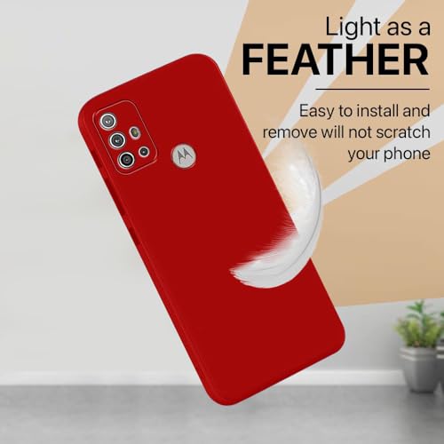 Image of Back Cover for Motorola Moto G40 Fusion 4G / G60 4G | Full Camera Protection | Premium Liquid Silicon Case | Flexible Bumper Case for Motorola Moto G40 Fusion 4G / G60 4G (Red)