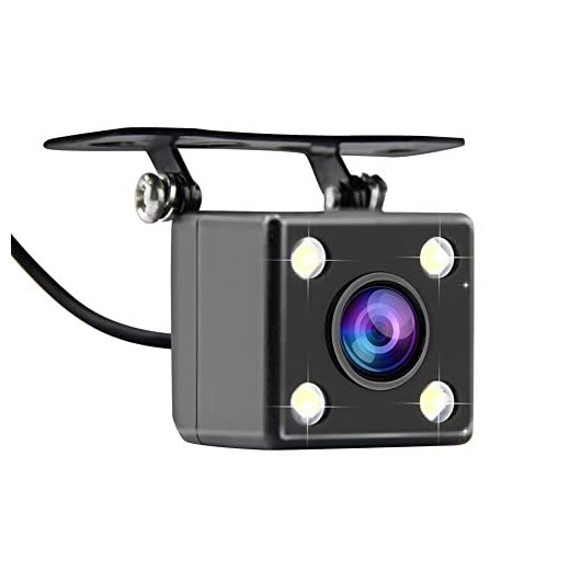 AZDOME Cámara de Visión Trasera para Coche con 120° Ángulo de Visión 640 x 480 Píxeles y 4 LED,IPX67 Impermeable, Cámara Trasera para Dashcam GS63H