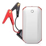 7HAHA3 8000mAh Voiture Démarreur de Secours Banque de Puissance Dispositif de Grande Capacité Auto Véhicule d'urgence Batterie Booster 800A Pic Super Sûr,White