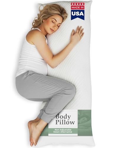 Snuggle-Pedic Body Pillow for Adults, 20x54 Maternity Pillow