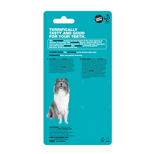 TastyBone TastyBrush Dental Nylon Dog Chew Toy (Fresh Mint) - Strong Healthy Teeth & Gums, Indestructible for Aggressive Chewers - Image 2