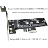 M.2 PCIe NVMe X1 Adapter with Aluminum Heat Sink, Support PCIe 3.0 4.0 X1 X4 X8 X16 Slot.