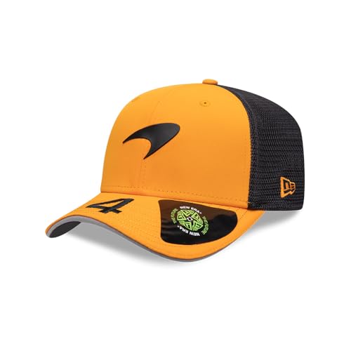 New Era McLaren F1 2025 9SEVENTY Adults Baseball Cap Lando Norris Driver Edition Orange and Grey Mesh Trucker Hat