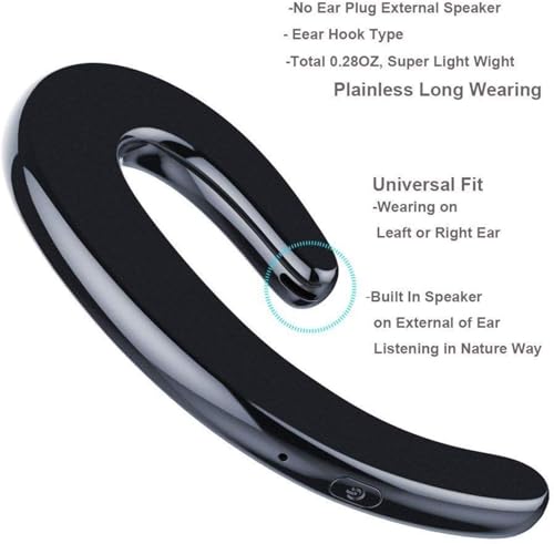 Image of Drumstone (Exclusively 𝟭𝟬+𝟱 Year Warranty) Bone Conduction Wireless Bluetooth Earbuds - Ultra-Thin Design with Mic, Noise Reduction, and Universal Compatibility for Sports