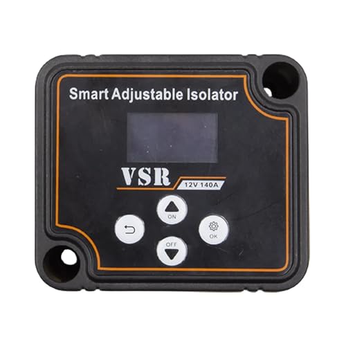 12V 140A Dual Battery Smart Isolator Display VSR Car Relay Voltage Setting Digital Voltage Sensitive Relay for Camper Car RV