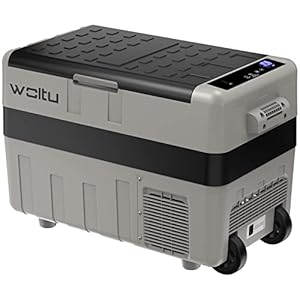 WOLTU mini-koelkast, 40 liter Koelbox, compressor, koelbox, vrieskist met DC-kabel, voor auto, vrachtwagen, camper, camping, boot en stopcontact, groot, 12 V/24 V/220-240 V KUE014szg