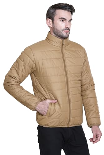 Image of Sanhok Mens Waterproof Imported Polyester Trendy Lightweight Stylish Regular Fit Standard Length Full Sleeve Zipper Jacket for Winter Casual Wear