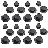 TOYANDONA 60 Stücke Mini Schwarze Zylinder Hut Schneemann Dekorieren Dressing Kit Plastik Weihnachten Bastelset DIY Basteln Set für Kinder Winter Xmas Outdoor Spielzeug