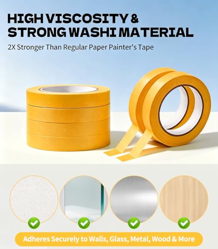 TapeZilla Washi Masking Tape for Art,Walls and Auto Painting 1.88in x 60yd — view 2