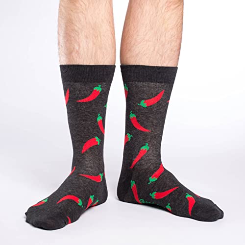 Good Luck Sock Men's Hot Peppers Socks, Adult #TOP1