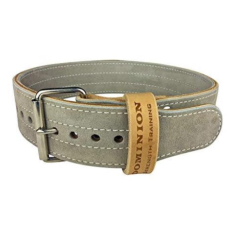 Leather Weightlifting Belt Single Prong for Men and Women - 3 Inch Wide X 10mm Thick (LG, 35-45" Waist size not pants size) Cover