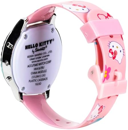 Accutime Sanrio Hello Kitty Girls' Digital LCD Quartz Watch with Pink Strap and Colorful Bezel - Fun LED Light Show - Easy to Read Time for Kids - Fits Wrist 5.5"-8" — view 7