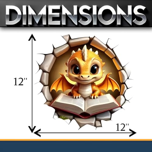 Vinilo Decorativo 3D Dragón Bebé Naranja de 12 Pulgadas miniatura 3